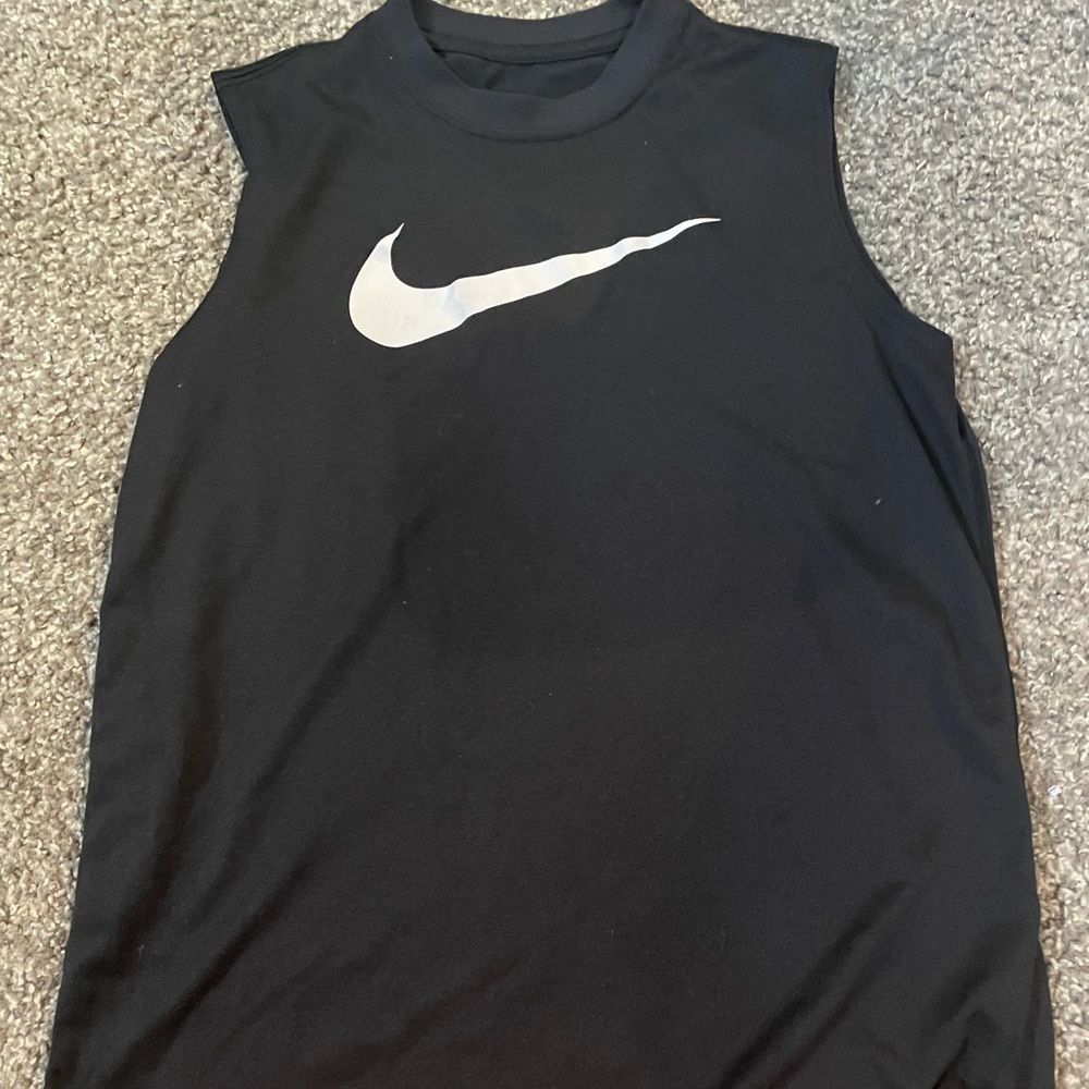 Nike Youth Med Dri Fit Logo Tank Top